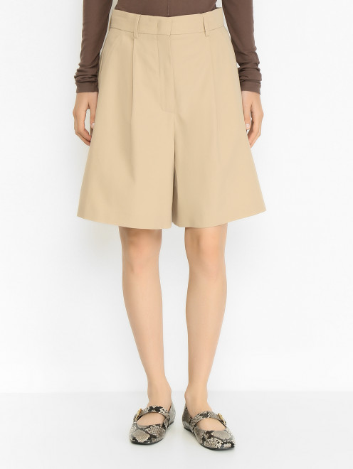 Шорты-бермуды из хлопка Weekend Max Mara - МодельВерхНиз