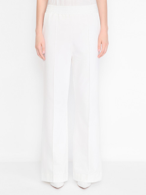 Брюки из хлопка на резинке Ermanno Scervino - МодельВерхНиз
