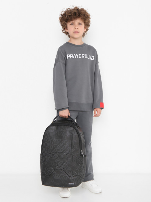 Комбинированный рюкзак с узором Sprayground - МодельОбщийВид