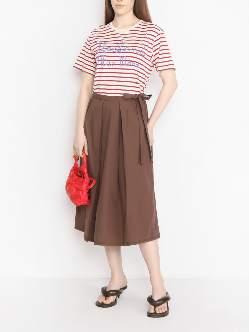 Юбка из хлопка с карманами Weekend Max Mara - МодельОбщийВид