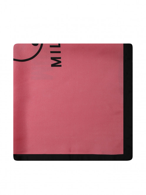 Платок из шелка с логотипом и бахромой Moschino - Общий вид