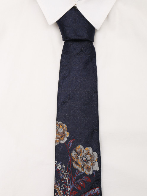 Шелковый галстук с цветочным узором Etro - МодельОбщийВид