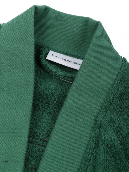 Халат из хлопка с поясом Lacoste - Деталь