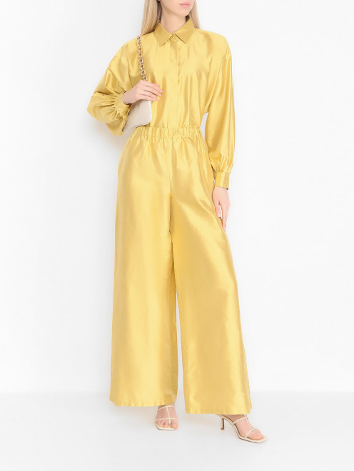 Широкие брюки из шелка Max Mara - МодельОбщийВид