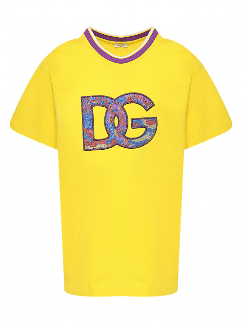 Хлопковая футболка с аппликацией Dolce & Gabbana - Общий вид