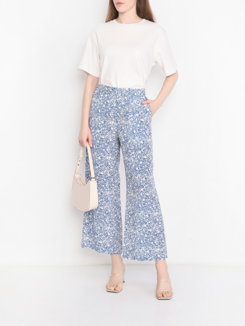 Брюки из шелка с узором Weekend Max Mara - МодельОбщийВид