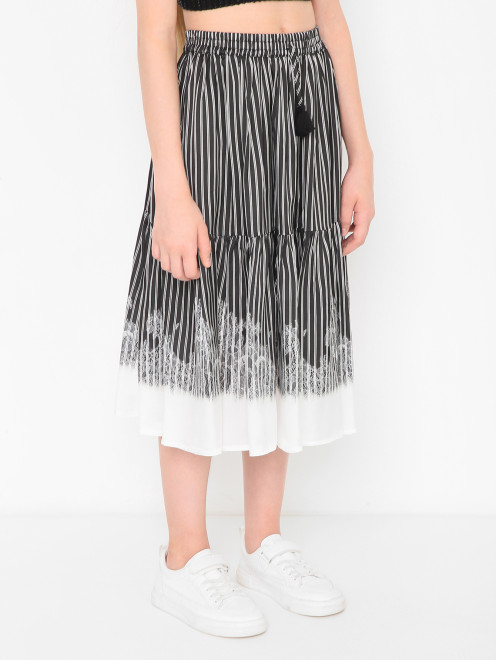 Юбка миди на резинке Ermanno Scervino Junior - МодельВерхНиз