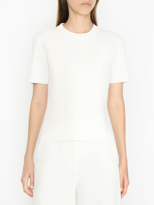 Джемпер из текстиля с короткими рукавами Max Mara - МодельВерхНиз