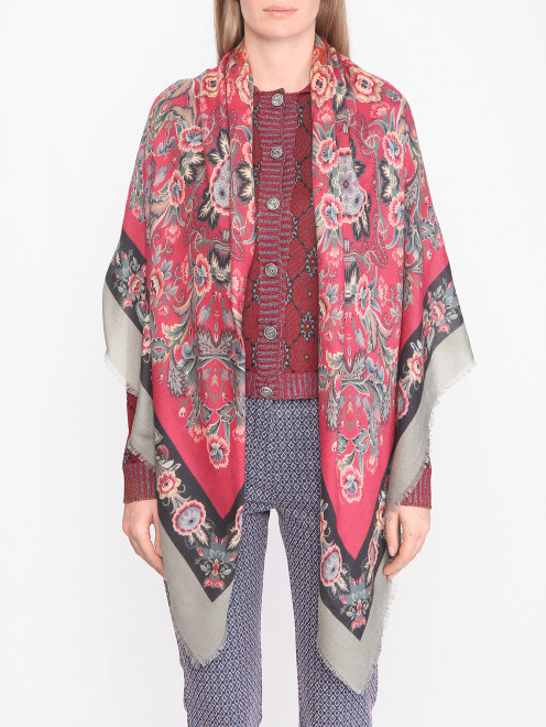 Шаль из шерсти и кашемира Etro - МодельОбщийВид