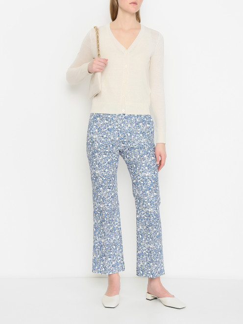 Комплект из трикотажного топа и кардигана Weekend Max Mara - МодельОбщийВид