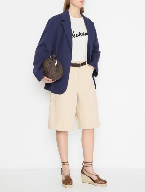 Свободный жакет из хлопка и льна Weekend Max Mara - МодельОбщийВид