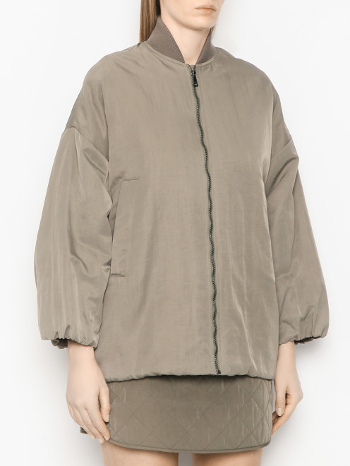 Утепленный бомбер на молнии Weekend Max Mara - МодельВерхНиз