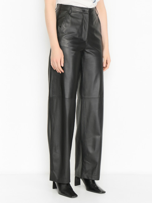 Брюки из натуральной кожи Max Mara - МодельВерхНиз
