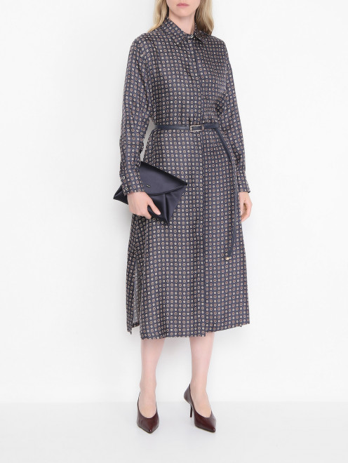 Платье из шелка с узором Max Mara - МодельОбщийВид