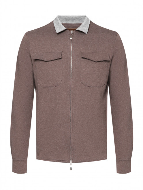 Олимпийка на молнии из хлопка Doriani Cashmere - Общий вид