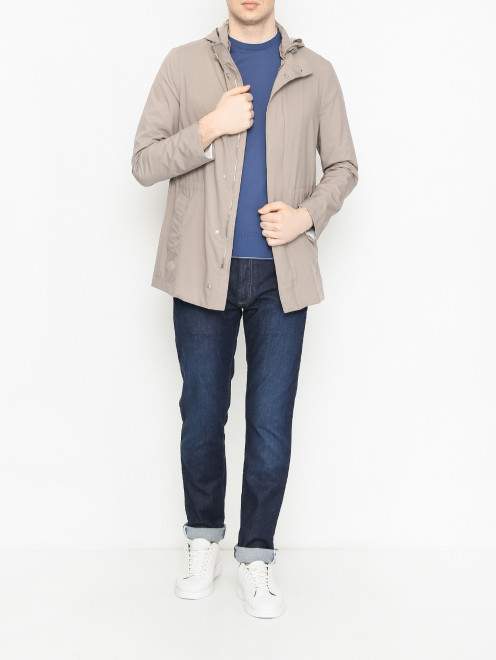 Ветровка на скрытой кулиске с капюшоном Doriani Cashmere - МодельОбщийВид