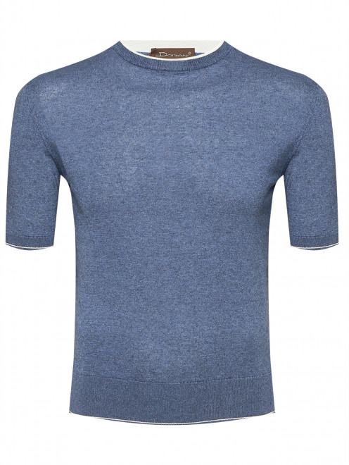 Футболка с круглым вырезом из хлопка и кашемира Doriani Cashmere - Общий вид