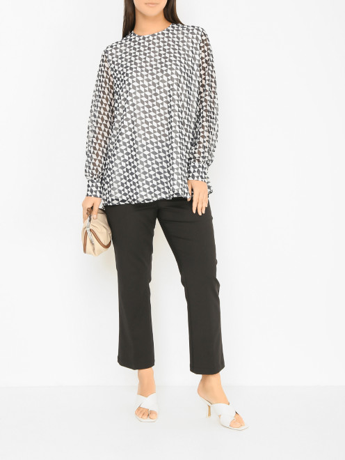 Блуза с графичным узором Marina Rinaldi - МодельОбщийВид