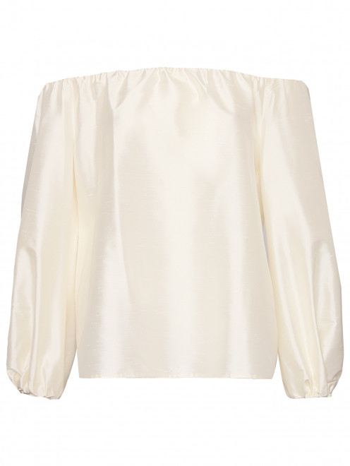 Блуза из шелка с открытыми плечами Max Mara - Общий вид