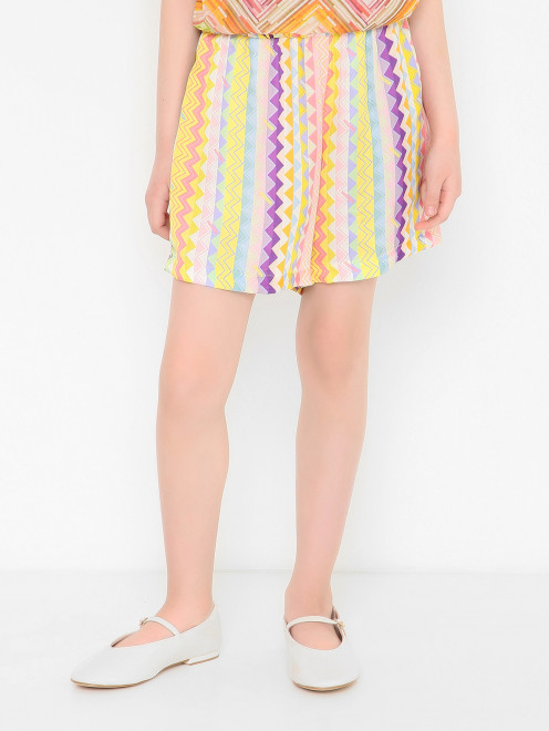 Шорты на резинке с узором Missoni - МодельВерхНиз