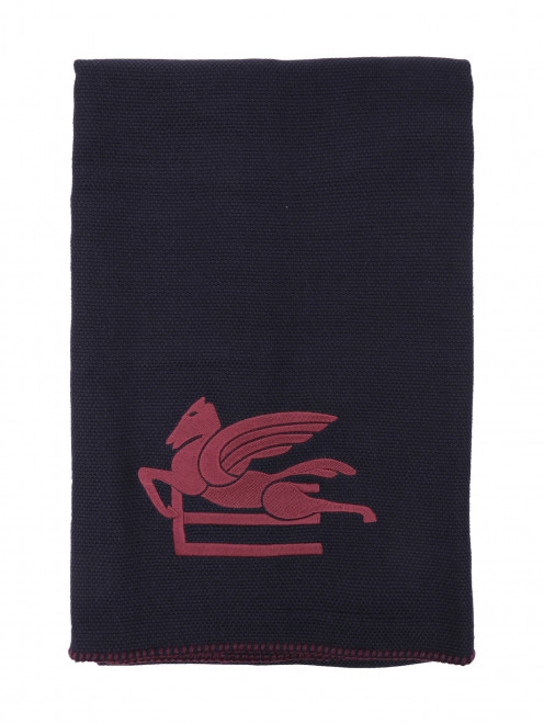 Плед из шерсти с логотипом Etro - Общий вид