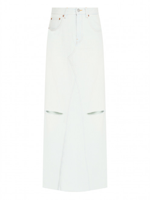 Джинсовая юбка-макси с разрезами MM6 - Общий вид