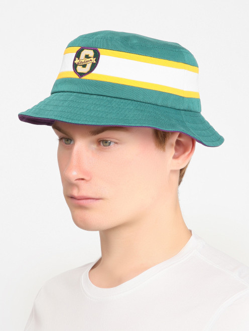 Панама из хлопка с узором Stetson - МодельОбщийВид