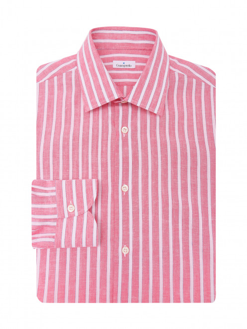 Рубашка из льна с узором "Полоска" Giampaolo - Общий вид