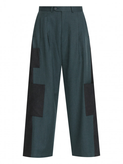 Широкие брюки из шерсти с карманами Rigraiser - Общий вид