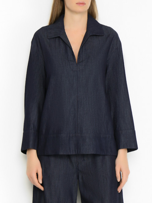 Блуза из тонкого денима Max Mara - МодельВерхНиз
