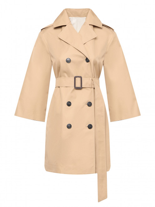 Плащ из смешанного хлопка с поясом Weekend Max Mara - Общий вид