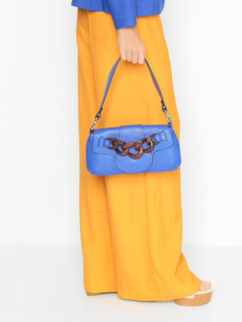 Сумка из фактурной кожи Alberta Ferretti - МодельВерхНиз