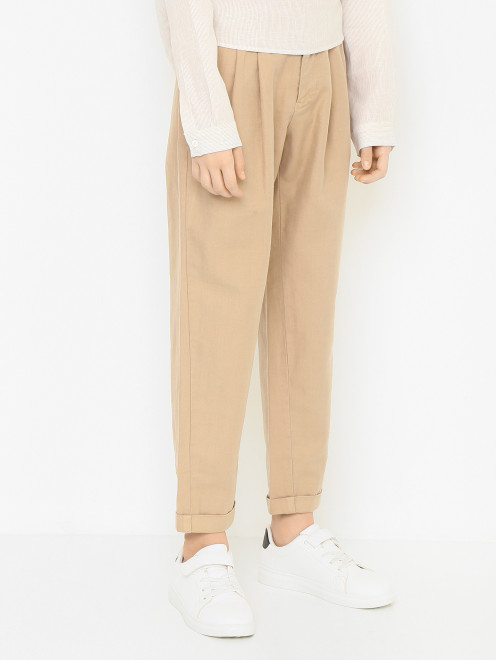 Хлопковые брюки с карманами Dondup - МодельВерхНиз