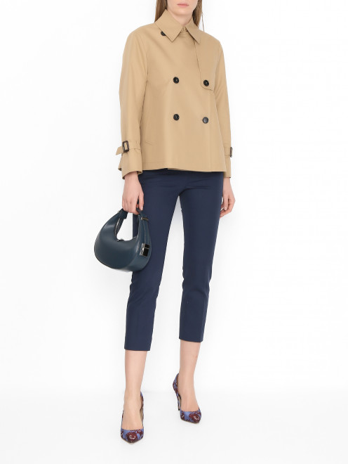 Укороченный плащ из смешанного хлопка Weekend Max Mara - МодельОбщийВид