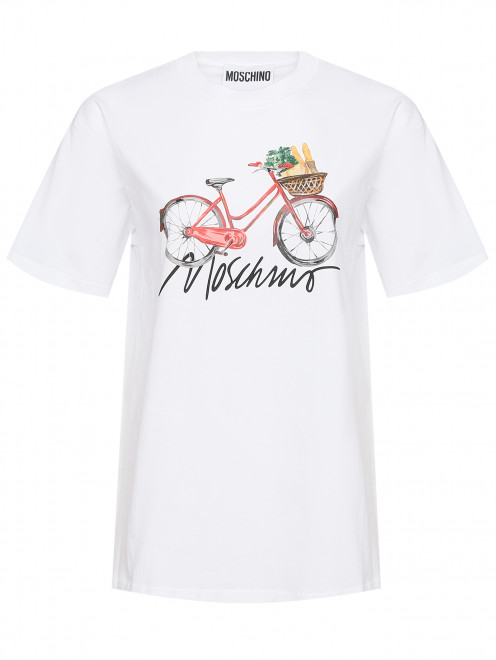 Футболка с принтом Moschino - Общий вид