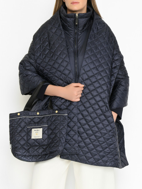 Двухсторонний стеганный палантин с карманами и сумкой Max Mara - МодельОбщийВид