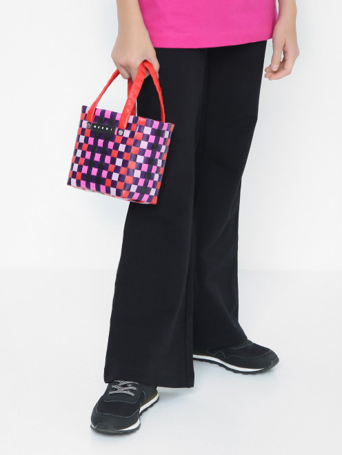Плетеная сумка с короткими ручками Marni - МодельВерхНиз
