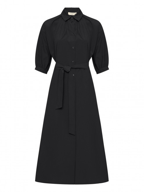 Свободное платье из хлопка с поясом Weekend Max Mara - Общий вид