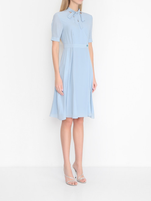 Платье-миди из шелка с короткими рукавами Laurel - МодельВерхНиз
