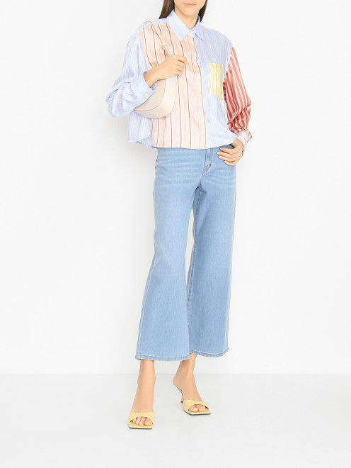 Укороченная блуза с узором полоска Weekend Max Mara - МодельОбщийВид