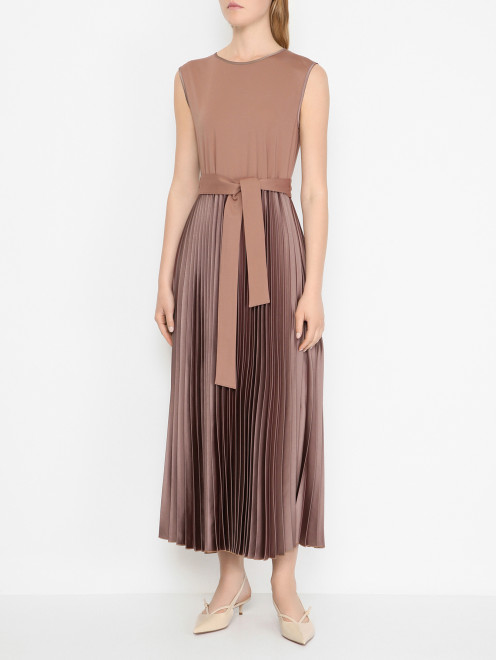 Платье-миди с юбкой гофрэ Weekend Max Mara - МодельВерхНиз