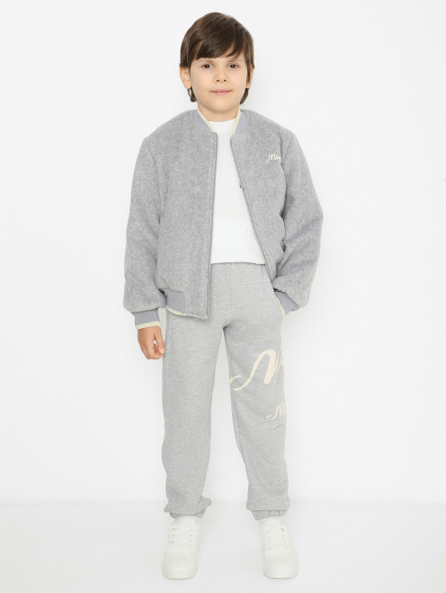 Брюки-джоггеры с логотипом MSGM - МодельОбщийВид
