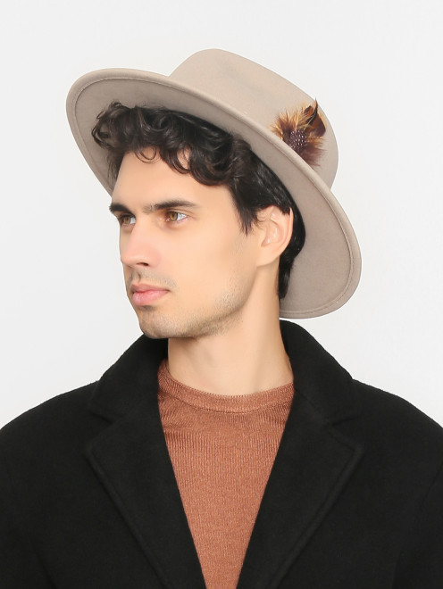 Шляпа из шерсти с декором Stetson - МодельОбщийВид