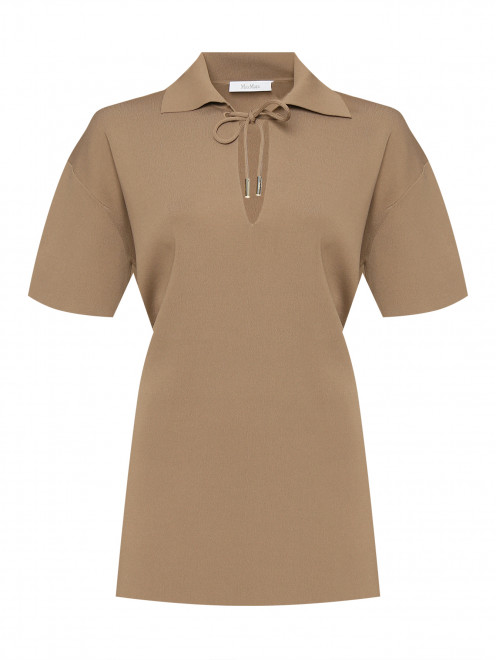 Удлиненный трикотажный джемпер с разрезами Max Mara - Общий вид