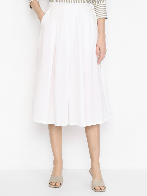 Юбка-миди из хлопка Weekend Max Mara - МодельВерхНиз