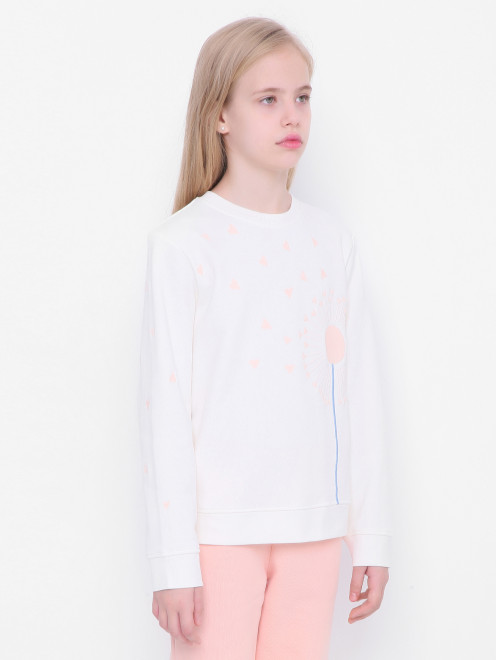 Толстовка из хлопка с рисунком Stella McCartney kids - МодельВерхНиз