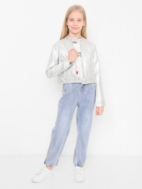 Укороченная куртка с карманами Ermanno Scervino Junior - МодельОбщийВид