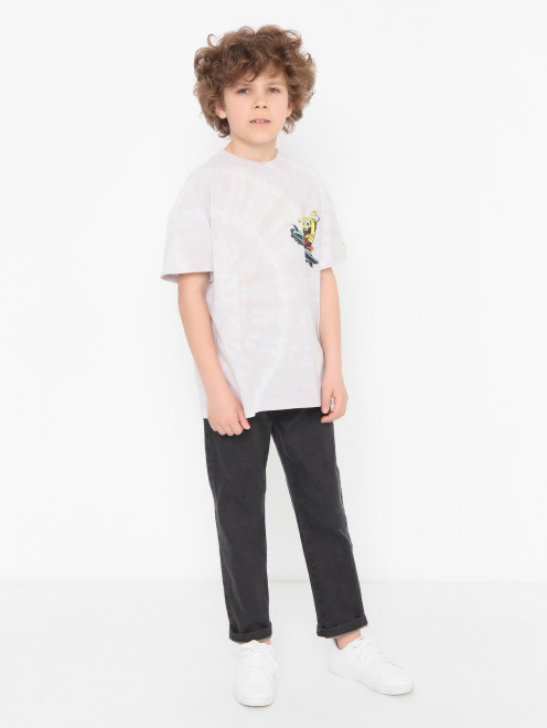 Футболка из хлопка с принтом Stella McCartney kids - МодельОбщийВид