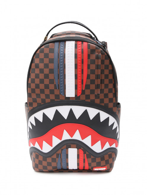 Комбинированный рюкзак с узором Sprayground - Общий вид