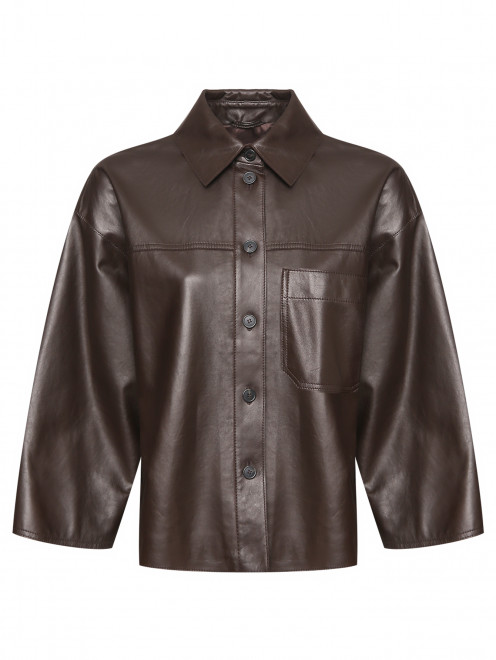 Куртка из кожи с рукавами 3/4 Weekend Max Mara - Общий вид